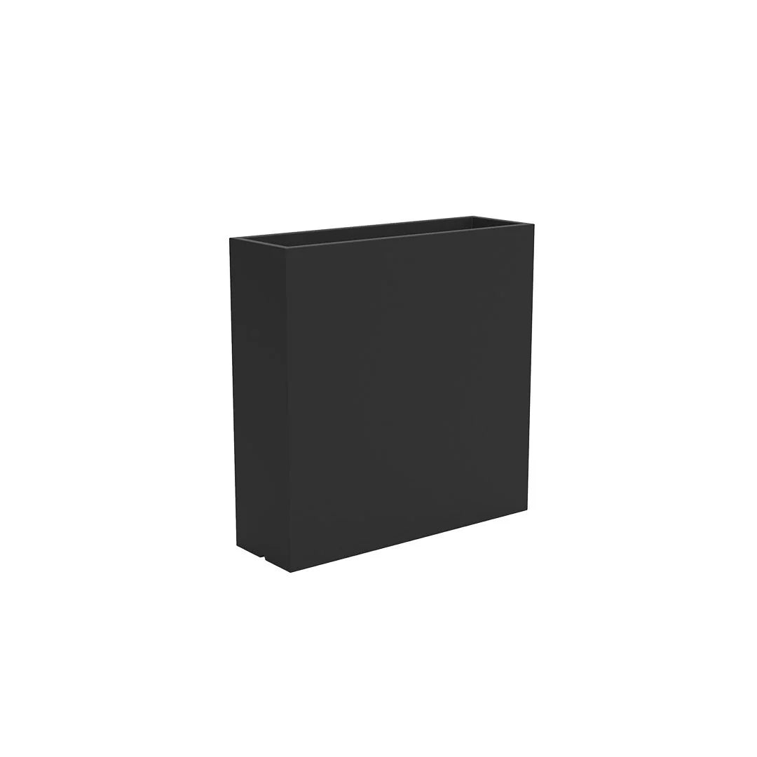 Jardinière Wall, 25x80x80 cm, coloris noir, sur fond blanc