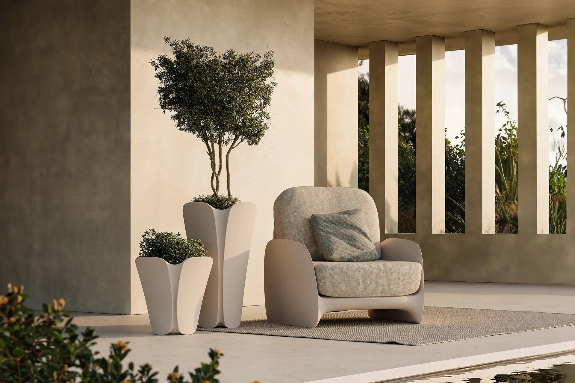 Pot de Fleurs Terrasse design extérieur
