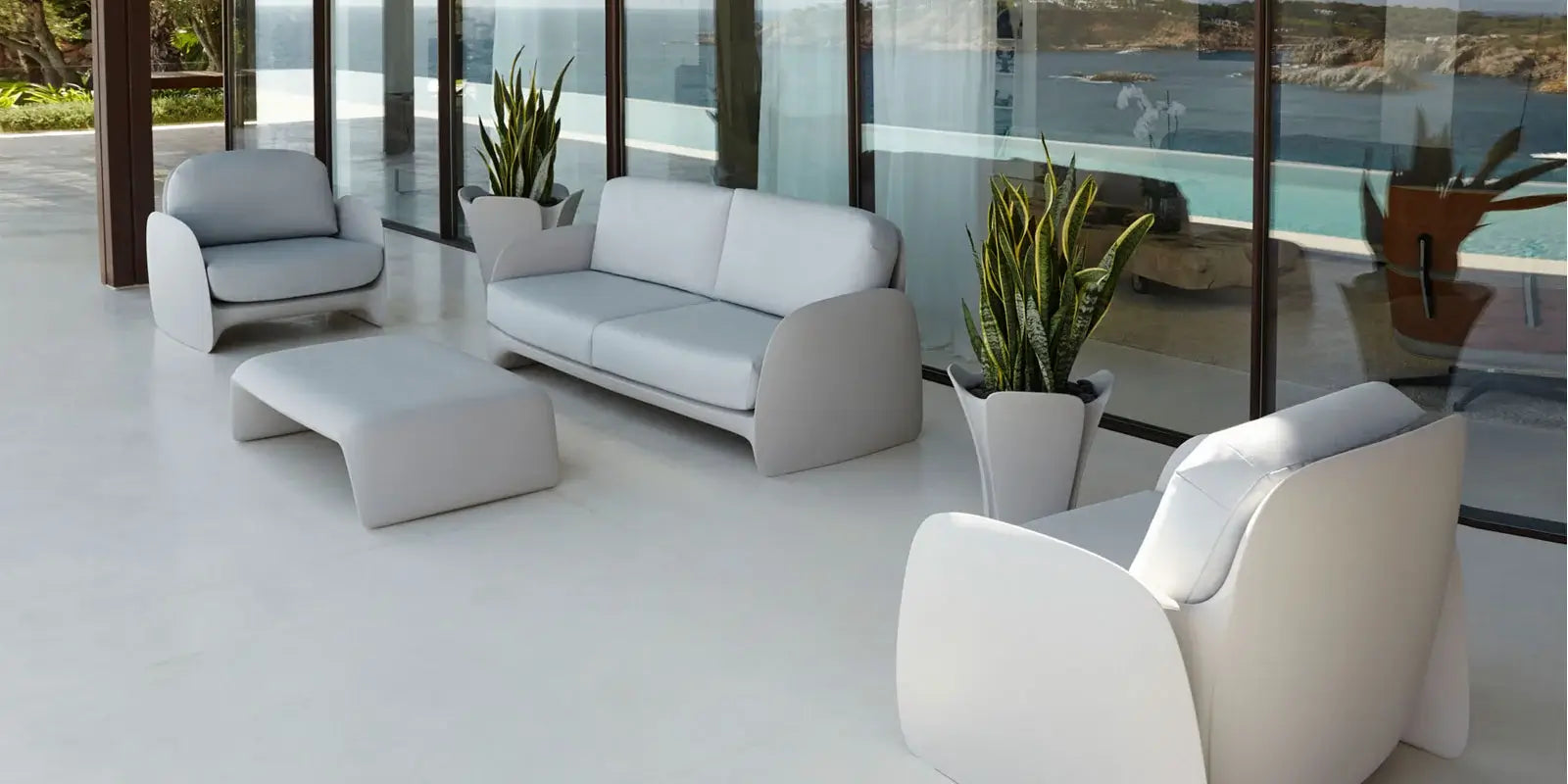 pot de fleurs design carré Vondom