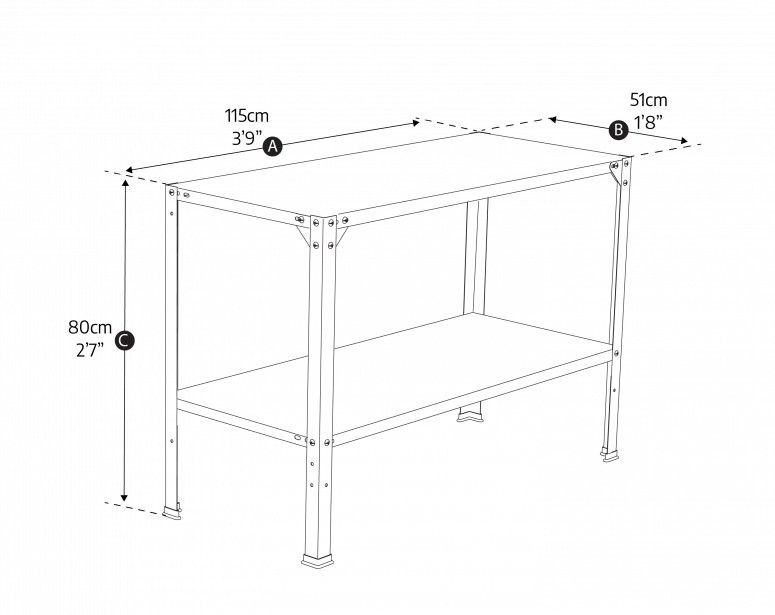 Mesa de macetas