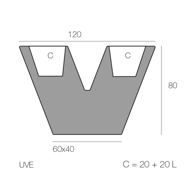 Maceta - V LED