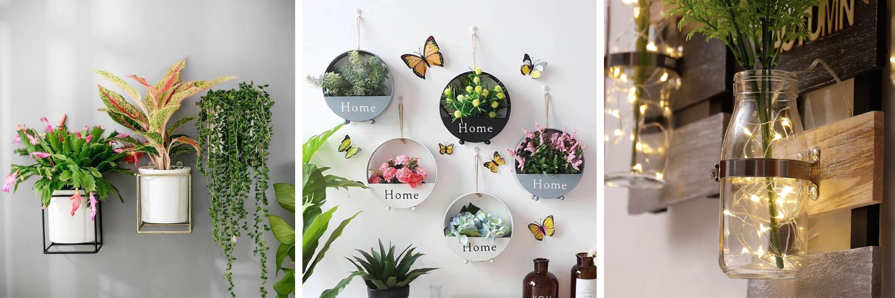 pot de fleurs mural