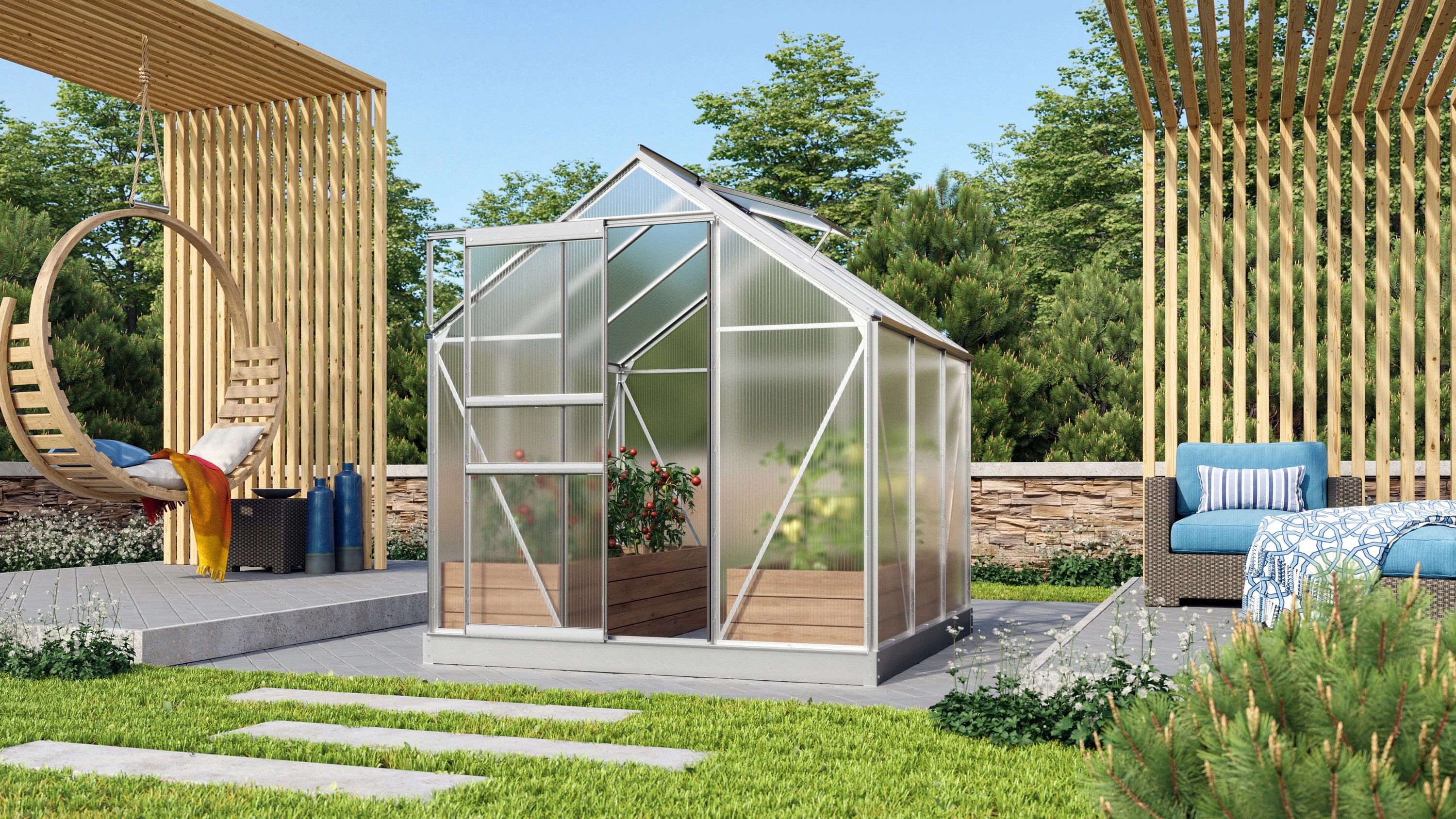 serre de jardin polycarbonate en solde 