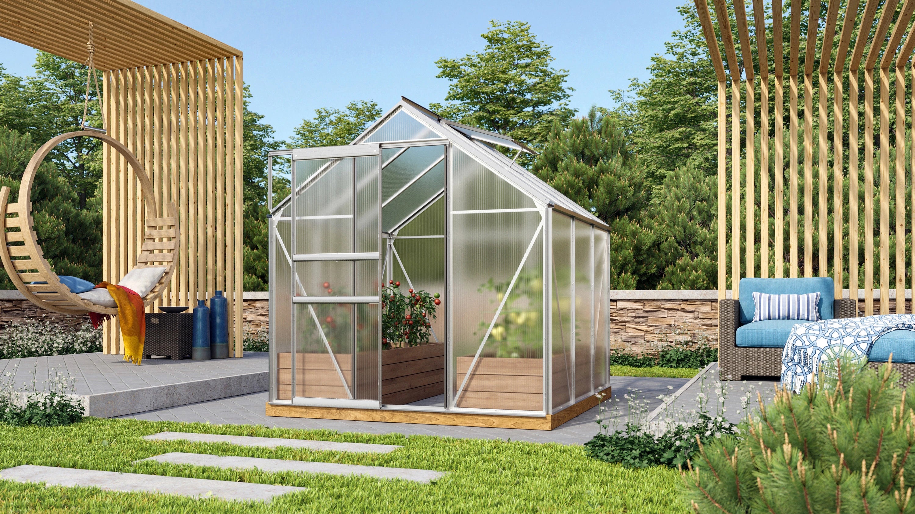 serre de jardin polycarbonate en solde 
