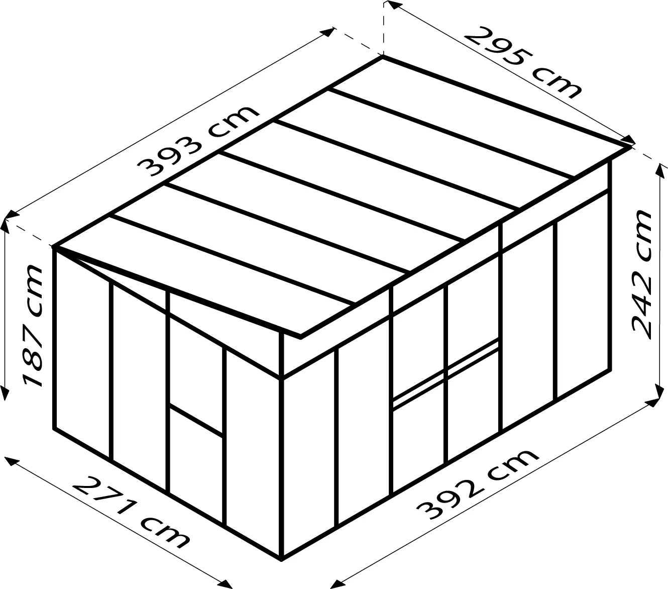serre de jardin 1 pente