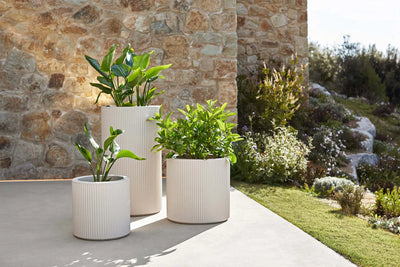 pot de fleurs rond design extérieur
