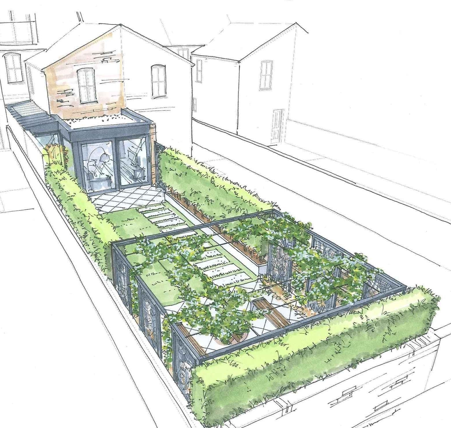 Pergola_Aluminium_exterieur_pour_PlantesGrimpantes_pas_cher_dessin