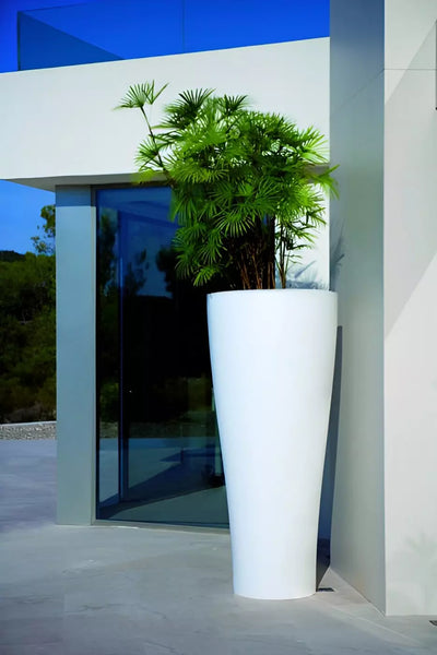 Pot Fleurs Geant Design Blanc