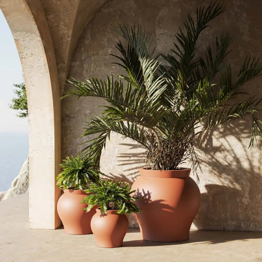 pot de fleurs grande taille couleur terre cuite vénus vondom