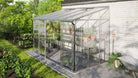 serre de jardin adossée verre trempé 