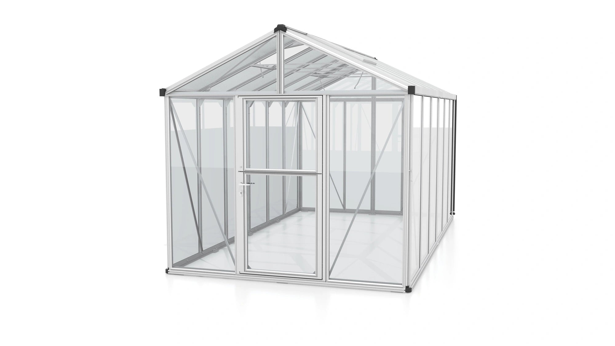serre de jardin en verre double vitrage