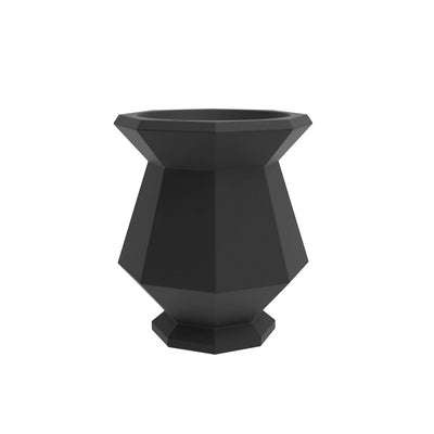 Pot de fleurs Kashi, 62x62x80 cm et 94x94x120 cm, coloris noir, sur fond blanc