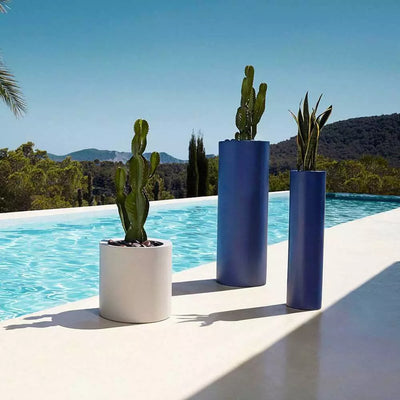 pot de fleurs rond haut