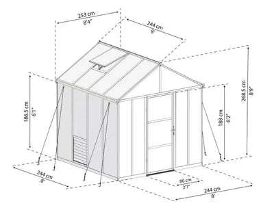 serre-jardin-polycarbonate-10mm-dimensions