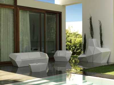 jardinière design géométrique