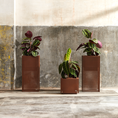 pot carre corten