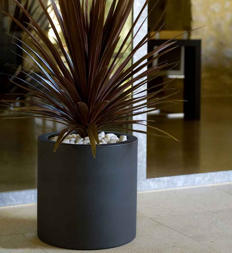 pot cylindrique anhracite